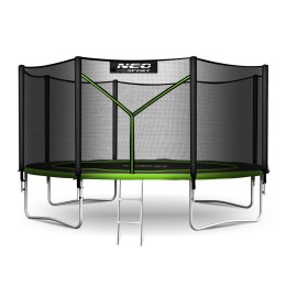 TRAMPOLINA OGRODOWA 12FT/374CM Z SIATKĄ ZEWNĘTRZNĄ I DRABINKĄ NEO-SPORT