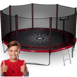 TRAMPOLINA OGRODOWA 13FT/404CM Z SIATKĄ ZEWNĘTRZNĄ I DRABINKĄ NEO-SPORT