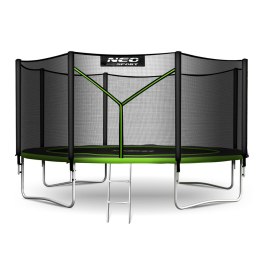TRAMPOLINA OGRODOWA 13FT/404CM Z SIATKĄ ZEWNĘTRZNĄ I DRABINKĄ NEO-SPORT