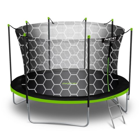 TRAMPOLINA OGRODOWA 14FT/435CM Z SIATKĄ WEWNĘTRZNĄ I DRABINKĄ NEO-SPORT
