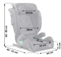 FOTELIK SAMOCHODOWY NUKIDO LOUIS SOFT SZARY15-36 KG ISOFIX