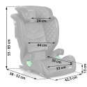 FOTELIK SAMOCHODOWY NUKIDO LOUIS CZARNO-SZARY 15-36 KG ISOFIX