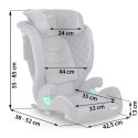 FOTELIK SAMOCHODOWY NUKIDO LOUIS SZARY 15-36 KG ISOFIX