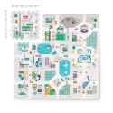 MATA PIANKOWA PUZZLE 120X120CM + PIANKOWE FIGURKI NUKIDO TOWN