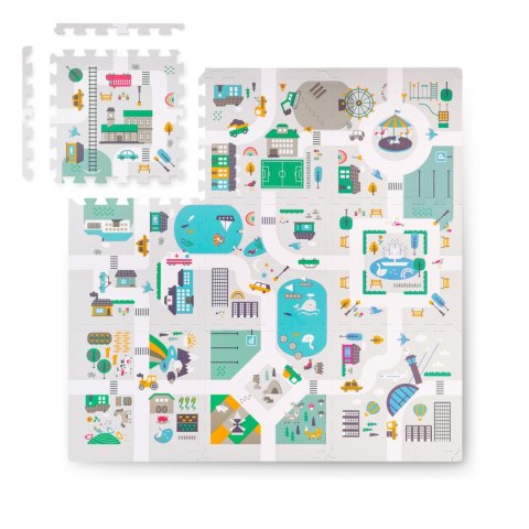 MATA PIANKOWA PUZZLE 120X120CM + PIANKOWE FIGURKI NUKIDO TOWN MATA PIANKOWA PUZZLE 120X120CM + PIANKOWE FIGURKI NUKIDO TOWN