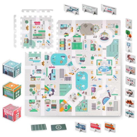 MATA PIANKOWA PUZZLE 120X120CM + PIANKOWE FIGURKI NUKIDO TOWN MATA PIANKOWA PUZZLE 120X120CM + PIANKOWE FIGURKI NUKIDO TOWN