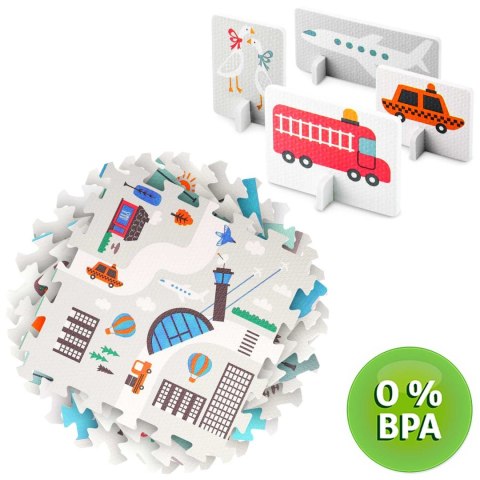 MATA PIANKOWA PUZZLE 120X120CM + PIANKOWE FIGURKI NUKIDO TOWN MATA PIANKOWA PUZZLE 120X120CM + PIANKOWE FIGURKI NUKIDO TOWN