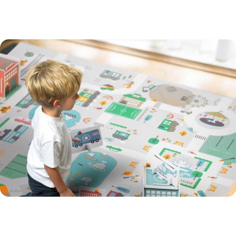 MATA PIANKOWA PUZZLE 120X120CM + PIANKOWE FIGURKI NUKIDO TOWN MATA PIANKOWA PUZZLE 120X120CM + PIANKOWE FIGURKI NUKIDO TOWN