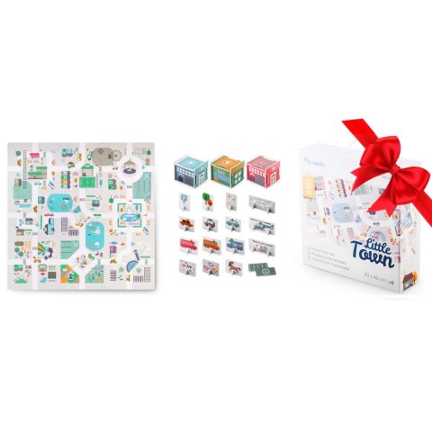 MATA PIANKOWA PUZZLE 120X120CM + PIANKOWE FIGURKI NUKIDO TOWN MATA PIANKOWA PUZZLE 120X120CM + PIANKOWE FIGURKI NUKIDO TOWN