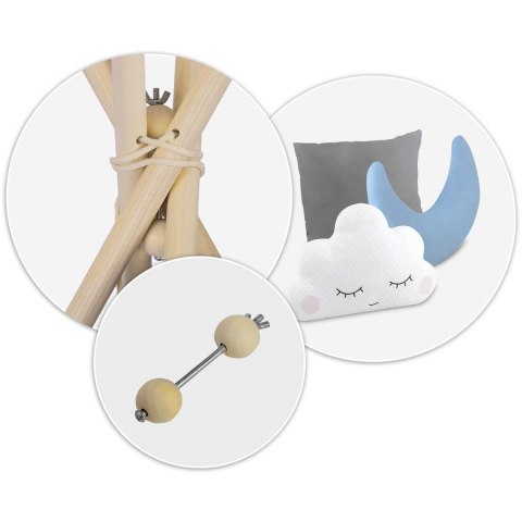 NAMIOT TIPI DLA DZIECI NK-406 NUKIDO - SZARY NAMIOT TIPI DLA DZIECI NK-406 NUKIDO - SZARY