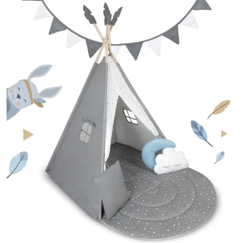 NAMIOT TIPI DLA DZIECI NK-406 NUKIDO - SZARY NAMIOT TIPI DLA DZIECI NK-406 NUKIDO - SZARY