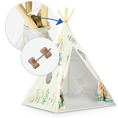 NAMIOT TIPI DLA DZIECI NUKIDO - BEŻOWE NAMIOT TIPI DLA DZIECI NUKIDO - BEŻOWE