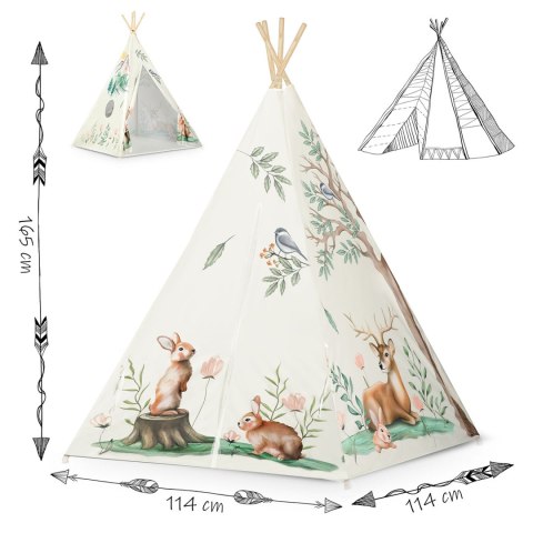 NAMIOT TIPI DLA DZIECI NUKIDO - BEŻOWE NAMIOT TIPI DLA DZIECI NUKIDO - BEŻOWE
