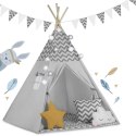 NAMIOT TIPI DLA DZIECI ZE ŚWIATEŁKAMI NUKIDO - SZARY