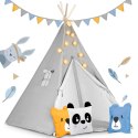 NAMIOT TIPI DLA DZIECI ZE ŚWIATEŁKAMI NUKIDO - SZARY