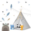 NAMIOT TIPI DLA DZIECI ZE ŚWIATEŁKAMI NUKIDO - SZARY