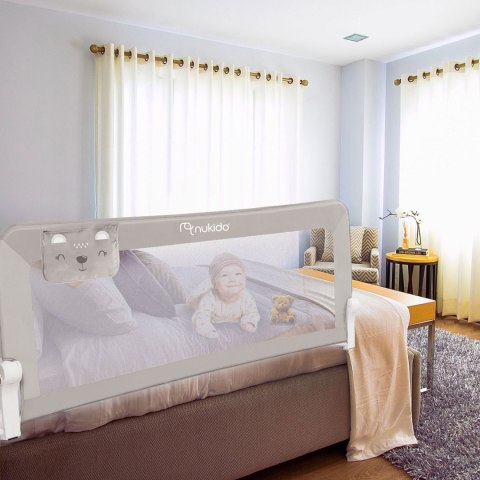 OSŁONA ZABEZPIECZAJĄCA NA ŁÓŻKO 150 X 66 X 35 CM NUKIDO SZARA OSŁONA ZABEZPIECZAJĄCA NA ŁÓŻKO 150 X 66 X 35 CM NUKIDO SZARA
