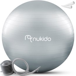 PIŁKA CIĄŻOWA DO AEROBIKU 65 CM NS-951 SZARA