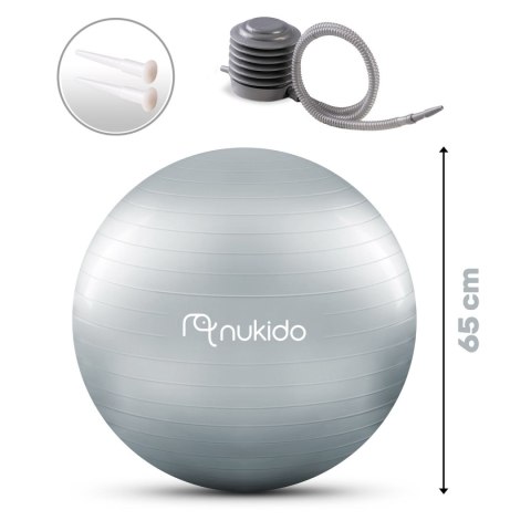 PIŁKA CIĄŻOWA DO AEROBIKU 65 CM NS-951 SZARA PIŁKA CIĄŻOWA DO AEROBIKU 65 CM NS-951 SZARA