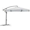 PARASOL OGRODOWY SKŁADANY 6 SEGMENTÓW SZARY 350CM