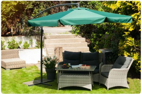 PARASOL OGRODOWY SKŁADANY 8 SEGMENTÓW ZIELONY 350CM PARASOL OGRODOWY SKŁADANY 8 SEGMENTÓW ZIELONY 350CM