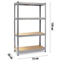REGAŁ METALOWY MAGAZYNOWY 150 X 75 X 30 PLONOS 470000