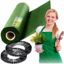 AGROWŁÓKNINA OGRODOWA 1,6 M X 100 M 90 G/M2 + 100 SZPILEK PLONOS - ZIELONA