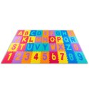 DUŻA MATA PIANKOWA, PUZZLE, LITERY KOLOROWE 36 SZT