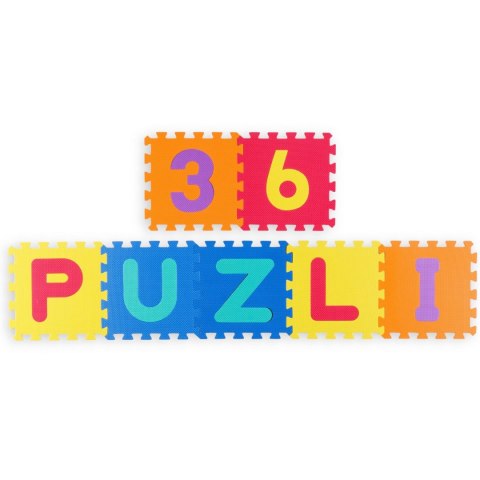 DUŻA MATA PIANKOWA, PUZZLE, LITERY KOLOROWE 36 SZT DUŻA MATA PIANKOWA, PUZZLE, LITERY KOLOROWE 36 SZT