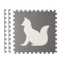 DUŻA MATA PIANKOWA, PUZZLE, ZWIERZĄTKA BIAŁE I SZARE 6 SZT