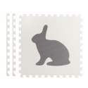 DUŻA MATA PIANKOWA, PUZZLE, ZWIERZĄTKA BIAŁE I SZARE 6 SZT