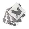 DUŻA MATA PIANKOWA, PUZZLE, ZWIERZĄTKA BIAŁE I SZARE 6 SZT