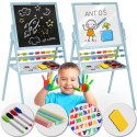 MAGNETYCZNA KREDOWA TABLICA OBROTOWA RICOKIDS - NIEBIESKA