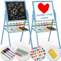 MAGNETYCZNA KREDOWA TABLICA OBROTOWA RICOKIDS - NIEBIESKA