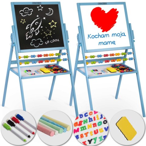 MAGNETYCZNA KREDOWA TABLICA OBROTOWA RICOKIDS - NIEBIESKA MAGNETYCZNA KREDOWA TABLICA OBROTOWA RICOKIDS - NIEBIESKA