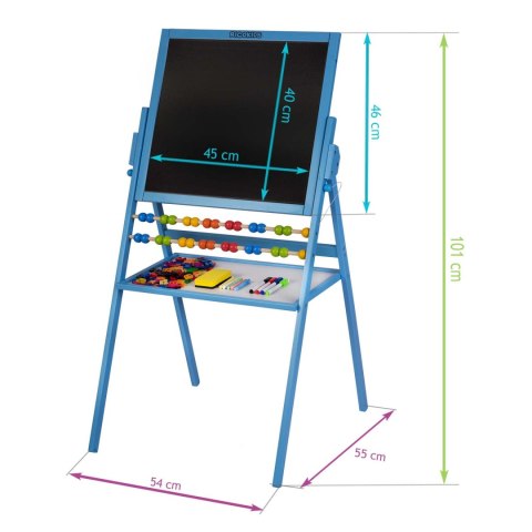 MAGNETYCZNA KREDOWA TABLICA OBROTOWA RICOKIDS - NIEBIESKA MAGNETYCZNA KREDOWA TABLICA OBROTOWA RICOKIDS - NIEBIESKA