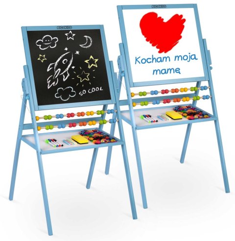 MAGNETYCZNA KREDOWA TABLICA OBROTOWA RICOKIDS - NIEBIESKA MAGNETYCZNA KREDOWA TABLICA OBROTOWA RICOKIDS - NIEBIESKA
