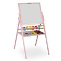 MAGNETYCZNA KREDOWA TABLICA OBROTOWA RICOKIDS - RÓŻOWA