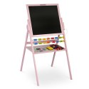 MAGNETYCZNA KREDOWA TABLICA OBROTOWA RICOKIDS - RÓŻOWA