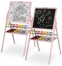 MAGNETYCZNA KREDOWA TABLICA OBROTOWA RICOKIDS - RÓŻOWA