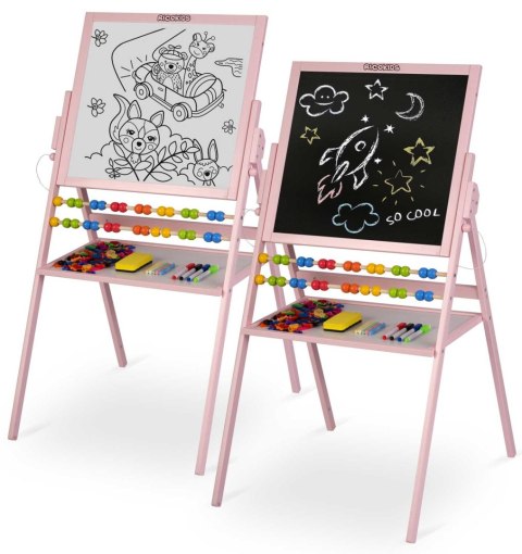 MAGNETYCZNA KREDOWA TABLICA OBROTOWA RICOKIDS - RÓŻOWA MAGNETYCZNA KREDOWA TABLICA OBROTOWA RICOKIDS - RÓŻOWA