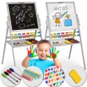 MAGNETYCZNA KREDOWA TABLICA OBROTOWA RICOKIDS - SZARA