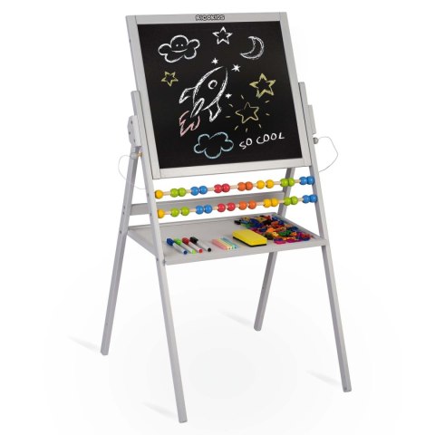 MAGNETYCZNA KREDOWA TABLICA OBROTOWA RICOKIDS - SZARA MAGNETYCZNA KREDOWA TABLICA OBROTOWA RICOKIDS - SZARA