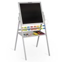 MAGNETYCZNA KREDOWA TABLICA OBROTOWA RICOKIDS - SZARA