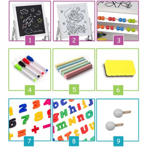 MAGNETYCZNA KREDOWA TABLICA OBROTOWA RICOKIDS - SZARA MAGNETYCZNA KREDOWA TABLICA OBROTOWA RICOKIDS - SZARA