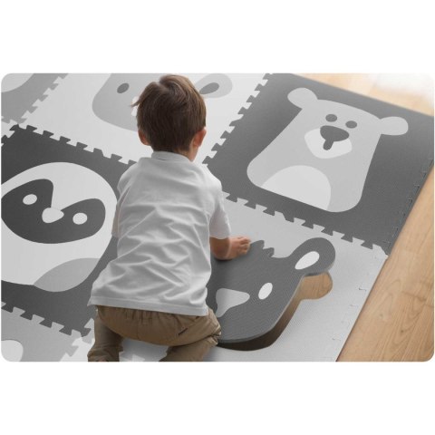 MATA PIANKOWA PUZZLE 180X180CM 9 SZT SZARE ZWIERZĄTKA MATA PIANKOWA PUZZLE 180X180CM 9 SZT SZARE ZWIERZĄTKA