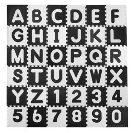 MATA PIANKOWA PUZZLE LITERY CZAR. 30X30 CM 36 SZT