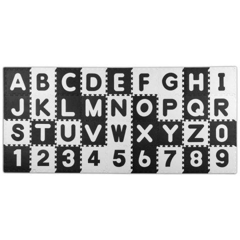 MATA PIANKOWA PUZZLE LITERY CZAR. 30X30 CM 36 SZT MATA PIANKOWA PUZZLE LITERY CZAR. 30X30 CM 36 SZT