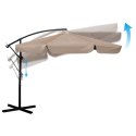 PARASOL OGRODOWY SKŁADANY 6 SEGMENTOWY 350 CM Z POKROWCEM PLONOS PL-880