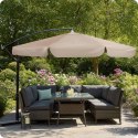 PARASOL OGRODOWY SKŁADANY 6 SEGMENTOWY 350 CM Z POKROWCEM PLONOS PL-880